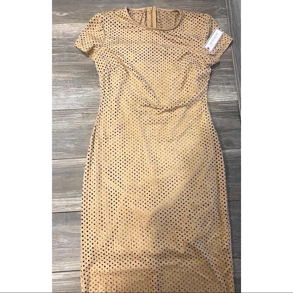 Bisou Bisou Tan/Gold dress